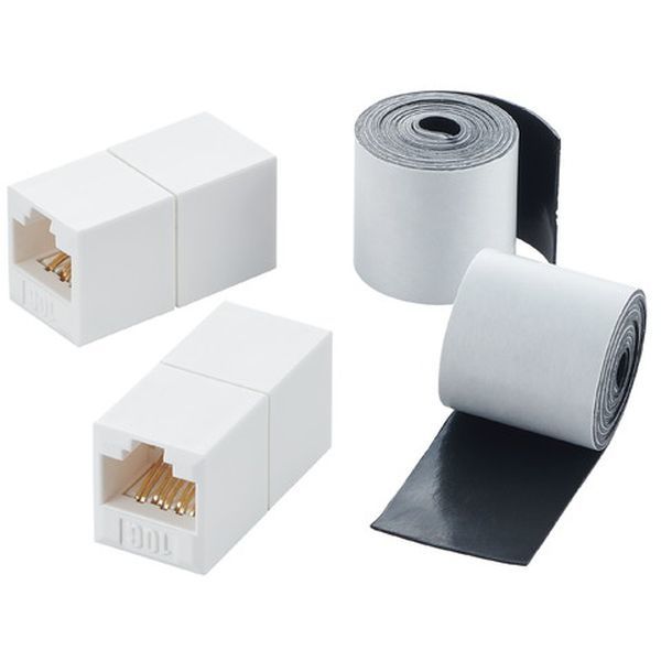 ELECOM LD-VAPFR6A/SET [LANケーブル 延長コネクタ CAT6A準拠 高速