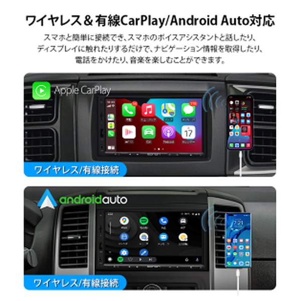 ディスプレイオーディオ dvd アンドロイドカーナビ 10.1イン carplay/android ひどく auto/ミラーリング 2din  Android10 8コア