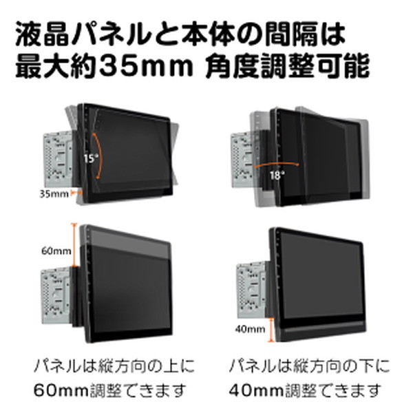Eonon X20JPLUS 2din 10.1 おまけデジタルインナーミラー Eonon 10.1インチ カーオーディオ ナビ 2DIN ワイヤレスCarPlay