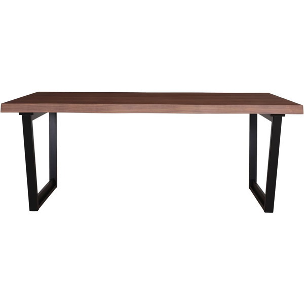 筑波産商 ダイニングテーブル 180 x 90 一枚板調 ウォールナット突板天