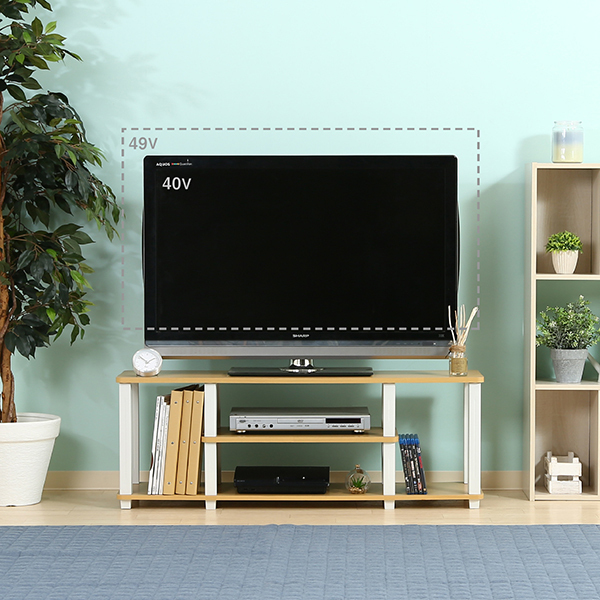 収納家具 フィット TVラック W110 NA×WH