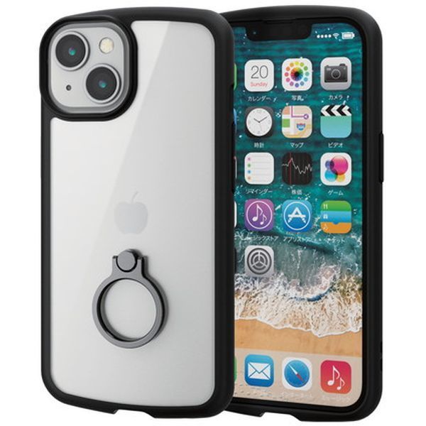 ELECOM PM-A22ATSLFCRBK ubN [iPhone14/13 P[X Jo[ nCubh ϏՌ Ռz y ^ Ot]