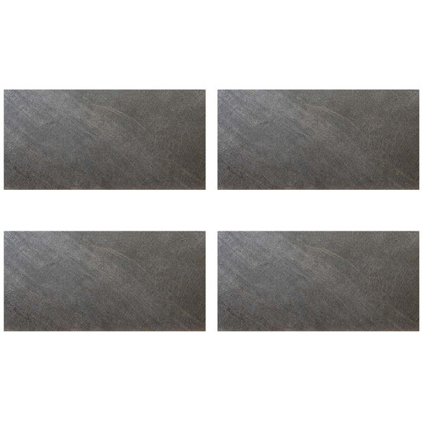 住まいスタイル STN0612-4P-GRY スチールグレー 「DIY Stone」 DIYで貼れる天然石タイル 122×61cm (2.97m2) 4枚セット