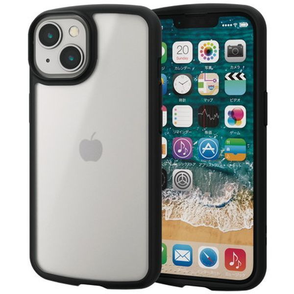 ELECOM PM-A22ATSLFCSBK ubN [iPhone14/13 P[X Jo[ nCubh ϏՌ Ռz y ^ wʃ}bgNA]