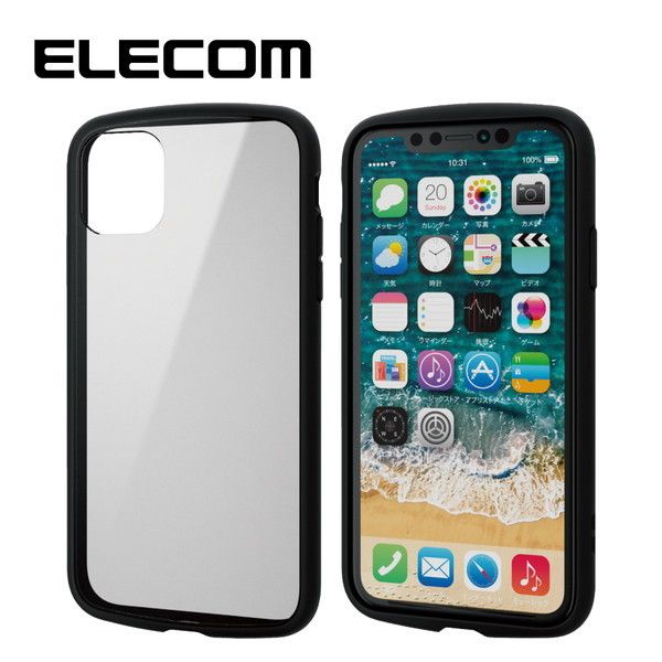 ELECOM PM-A19CTSLFCBK iPhone 6.1C` P[X NA ϏՌ Xgbvz[ t[ ubN