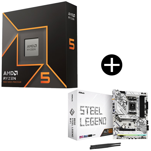 AMD Ryzen 5 9600X W/O Cooler WOF (6C/12T 3.9GHz 65W) CPU + ASRock B650  Steel Legend WiFi マザーボード セット | 激安の新品・型落ち・アウトレット 家電 通販 XPRICE - エクスプライス (旧  ...