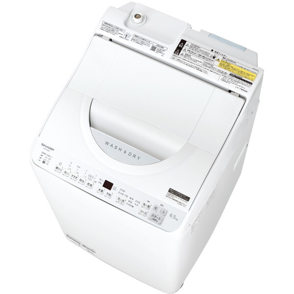 ［値下げ可！］SHARP 縦型洗濯機 ホワイト SHARP ES-TX6H-W ホワイト系 穴なし槽シリーズ [縦型洗濯乾燥機
