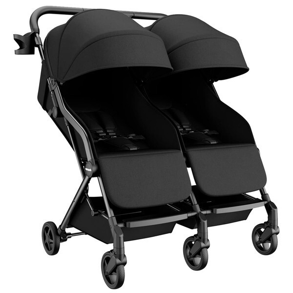 スマイビー TWIN ブラック 二人乗りベビーカー JTC スマイビーTWIN ベビーカー 双子用 二人乗り コンパクト