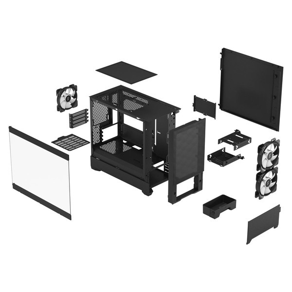 Fractal Design FD-C-POR1M-06 Pop Mini Air RGB Black TG Clear Tint