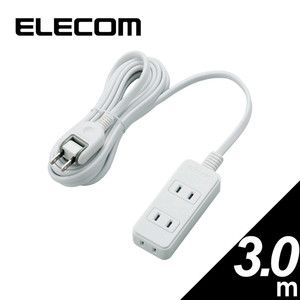 ELECOM ECT-03WH [USBタップ/USBメス×3/AC×2/直挿し/2.4A/ホワイト