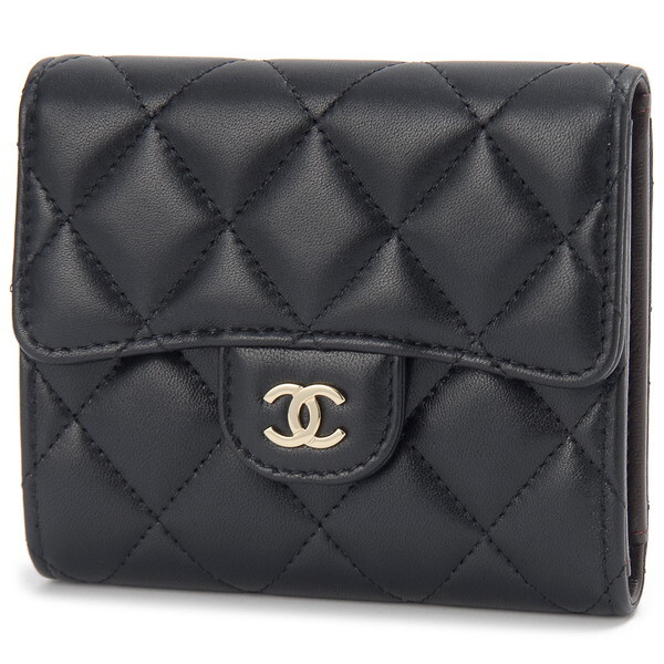 新品本物 ピンク 【USED】CHANEL／三つ折り財布 シャネルの3つ折り財布 レディース