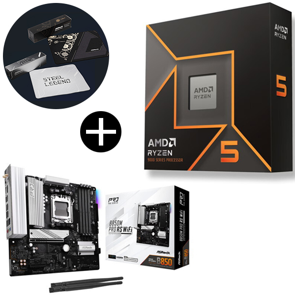 AMD Ryzen 5 9600X W/O Cooler WOF (6C/12T、3.9GHz、65W) CPU +