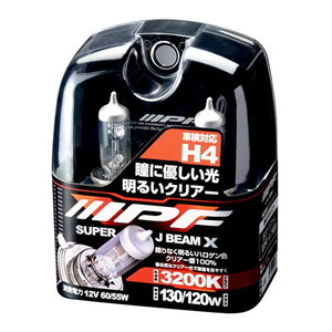 IPF ハロゲンバルブ スーパーJビームX H4クリアー 3200K