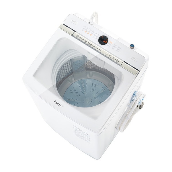 アクア 全自動洗濯機 AQW-KS6N(W) ホワイト 洗濯容量：6.0kg - 生活家電
