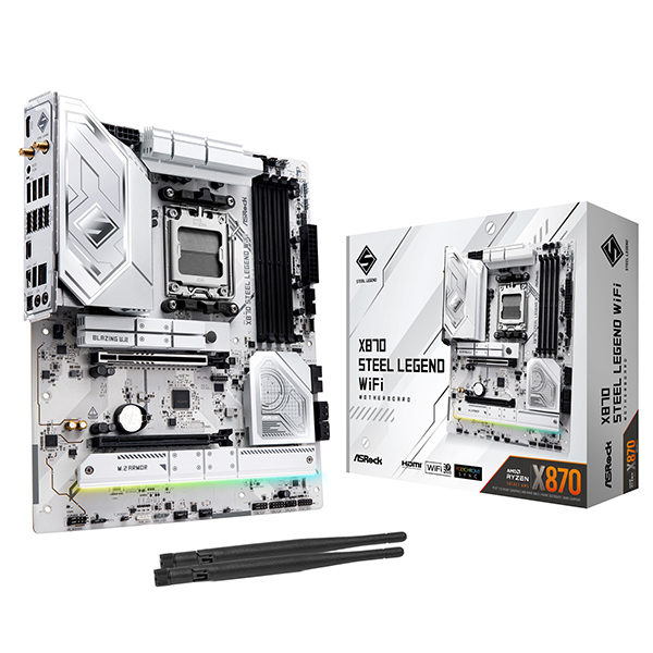 AMD Ryzen 7 9800X3D CPU + ASRock X870 Steel Legend WiFi 
