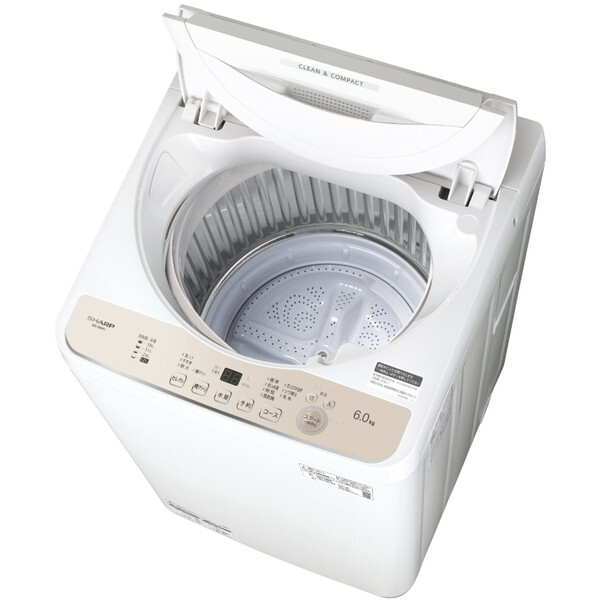 SHARP ES-GE6H-N ゴールド系 穴なし槽 [全自動洗濯機 (6.0kg)] | 激安