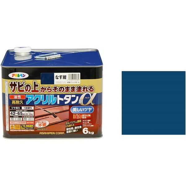 アサヒペン 油性高耐久アクリルトタン用α 6kg (ペンキ・ラッカー