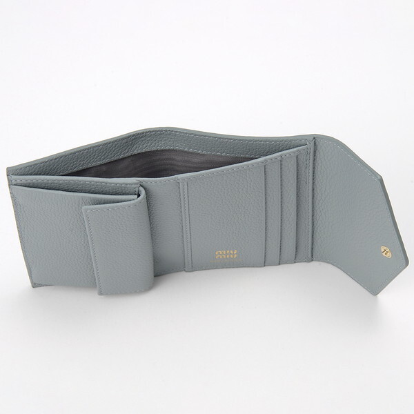 ミュウミュウ 財布 5MH021 ADT7 F0035 LINFA ペールグリーン ミュウミュウ Miu Miu MIUMIU 三つ折り財布 5MH021 ADT7 ヴィッ
