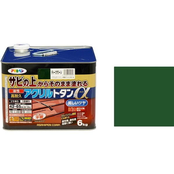 アサヒペン 油性高耐久アクリルトタン用α 6kg (ペンキ・ラッカー アサヒペン 油性高耐久アクリルトタン用α 6kg (ペンキ・ラッカー