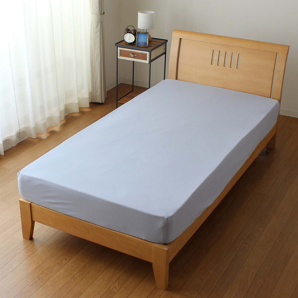 小栗 メリーナイト のびのびシーツ SD-D ニット 約110×185cm ベッドマットレス・敷ふとん兼用シーツ ブルー