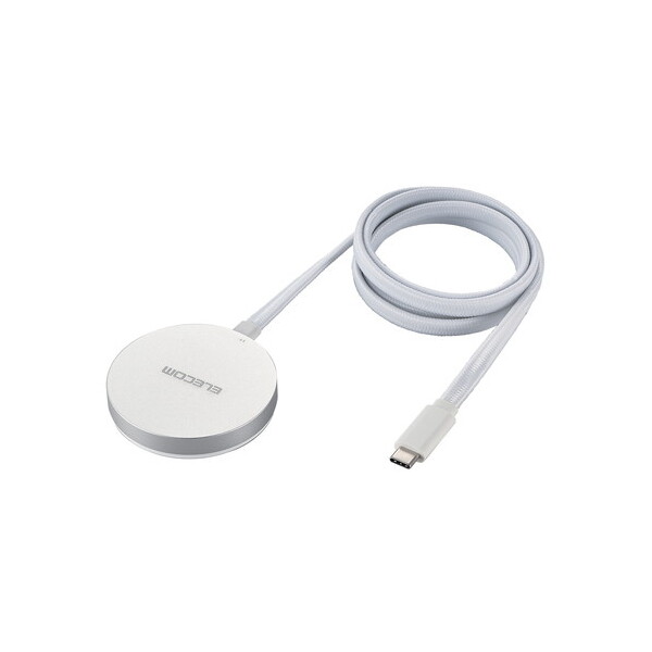 ELECOM W-MA05SV CX[d Qi F Qi2 Ή 15W / 7.5W / 5W }Olbg  P[u ^bVP[u 1m u[d Vo[