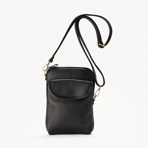 小田清 豊岡工房 牛革ダブルファスナーショルダーバッグ オリーブ