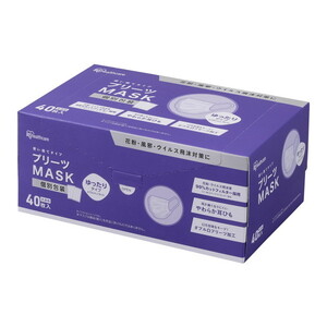 アイリスオーヤマ PK-NV40LL [プリーツマスク ゆったり大きめサイズ 40枚入]