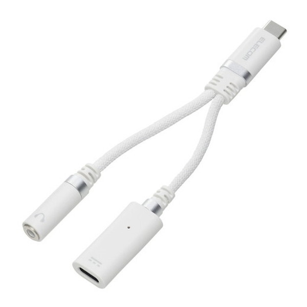 ELECOM MPA-C35DSPDWH zCg [^CvCCzWbNϊ (USB-C to 3.5mm XeI~jWbN) DAC ϋv PDΉ]