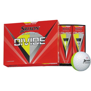 【日本正規品】 DUNLOP スリクソン Z-STAR XV ボール 2023年モデル DIVIDE（ディバイド） ツートンカラー(イエロー/ホワイト) 1ダース(12個入り)
