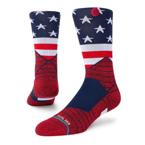 STANCE �X�^���X AMERICAN CREW RED L A559A21AMC [�N���[�\�b�N�X]