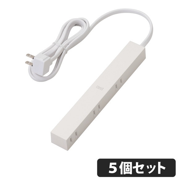 ELECOM AVT-D3-2615WH 【5個セット】 ホワイト [見せるインテリア電源