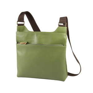 小田清 豊岡工房 牛革ダブルファスナーショルダーバッグ ブラック