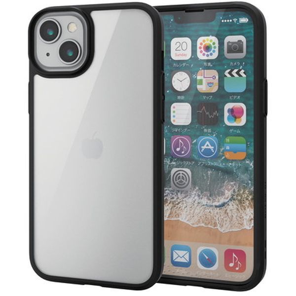 ELECOM PM-A22BTS3BK ubN [iPhone14 Plus P[X Jo[ nCubh 360xSʕی ϏՌ Ռz y ^ wʃNA]