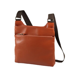 小田清 豊岡工房 牛革ダブルファスナーショルダーバッグ ブラック