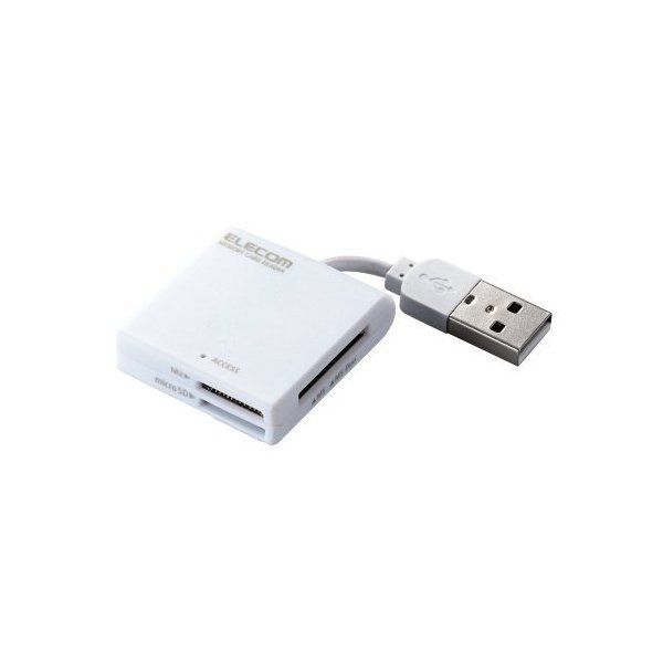 エレコム USB2.0 ケーブル固定メモリカードリーダ 43 5 ブラック MR-K009BK 目安在庫=△