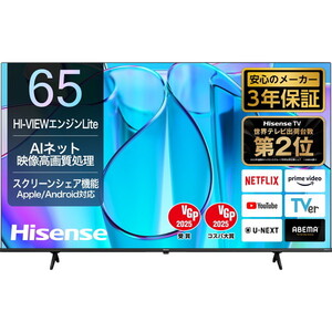 Hisense 65E6N [65V型 地上・BS・110度CSデジタル 4K内蔵 液晶テレビ