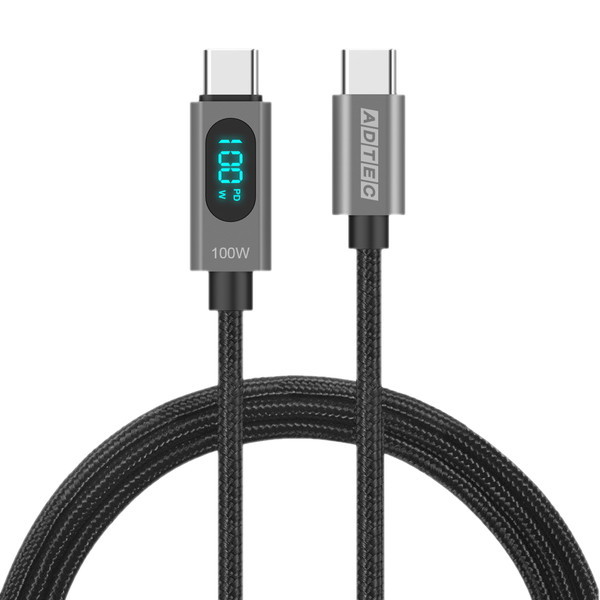 ADTEC APC-V1210CC-U2-LEDD [USB Type-C to C P[u (X}[gj^O/100Wo/480Mbps/1.2m)]