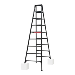 長谷川工業 脚部伸縮式専用脚立(ブラックレーベル) 9尺 RYZB-27 【法人限定】