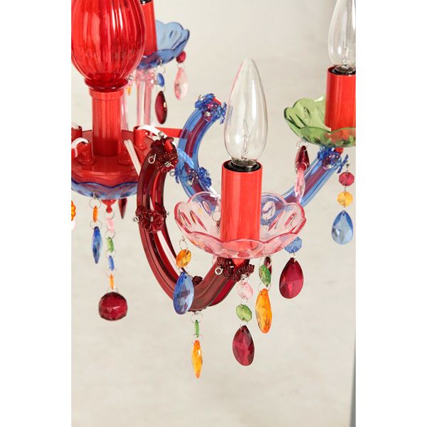 不二貿易 78970 シャンデリア5灯 NS-120097 レッド | 激安の新品・型