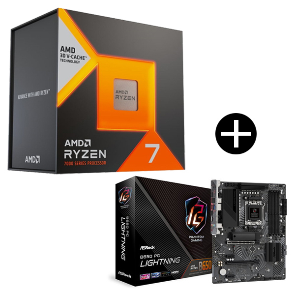 AMD AMD Ryzen7 7800X3D W/O Cooler (8C/16T 4.2Ghz 120W) 100-100000910WOF  ゲーミングプロセッサー + ASRock B650 PG Lightning マザーボード セット | 激安の新品・型落ち・アウトレット 家電 通販  ...