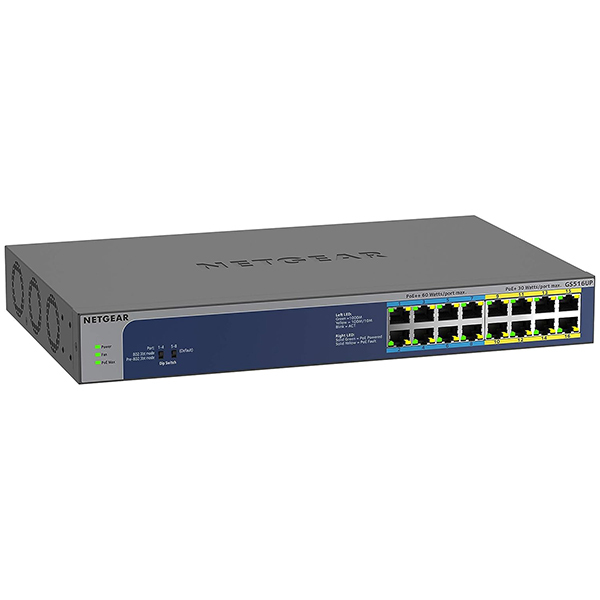 NETGEAR GS516UP-100AJS Ultra60 PoE+対応(380W)ギガビット16ポート アンマネージスイッチ |  激安の新品・型落ち・アウトレット 家電 通販 XPRICE - エクスプライス (旧 PREMOA - プレモア)