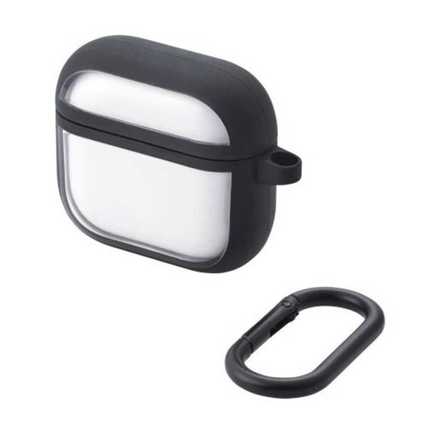  ELECOM AVA-AP06TSLFCBK ubN [AirPods 4 P[X ϏՌ Jo[]