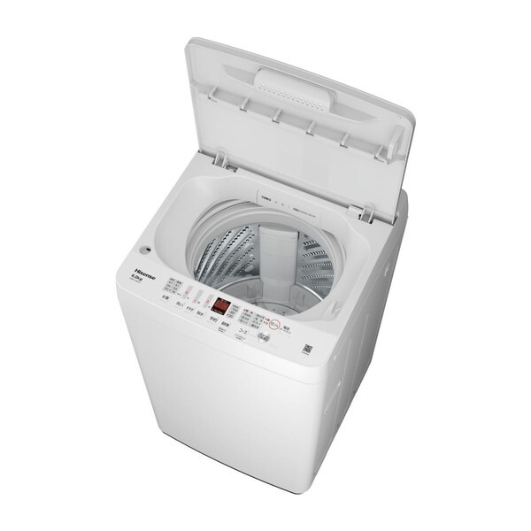 Amazon.co.jp: ハイセンス 全自動 洗濯機 6kg ホワイト HW-T60H 最短14分洗濯 ステンレス槽 予約機能 スリム 風乾燥  強力洗浄 一人暮らし 二人分のお洗濯 : 大型家電