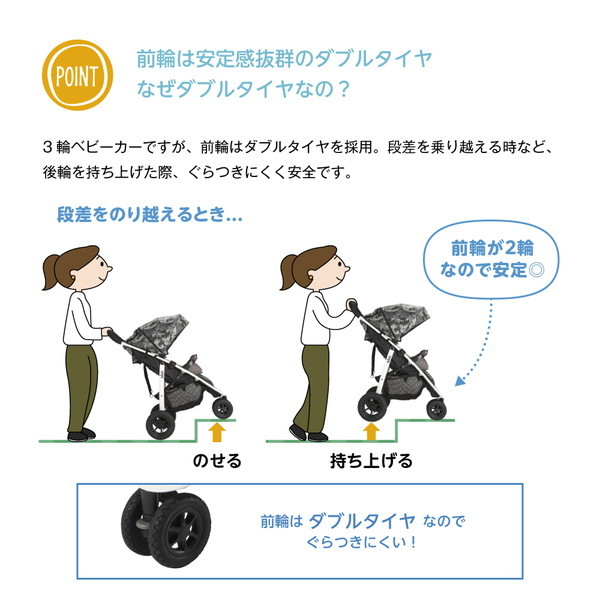 KATOJI Joie ベビーカー ライトトラックス エア クッション付 カシュー