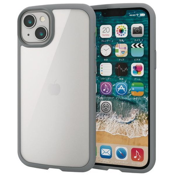 ELECOM PM-A22BTSLFCGY O[ [iPhone14 Plus P[X Jo[ nCubh ϏՌ Ռz y ^ wʃNA]
