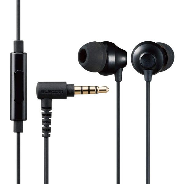 ELECOM EHP-F12CMBK �X�e���I�C���z�� �J�i���^ ��3.5mm �}�C�N�t Fast Music F12C 10.0mm�h���C�o�[ �u���b�N