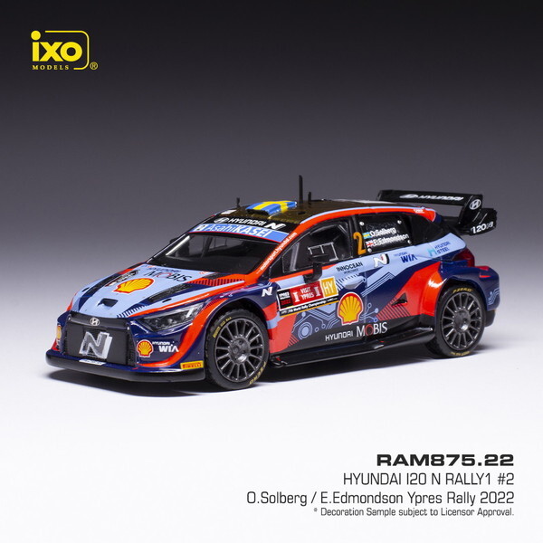 �C�N�\���f�� �q�����f i20 N RALLY1 2022�N�C�[�v�������[ #2 O.Solberg/E.Edmondson RAM875