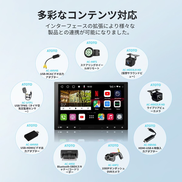 ATOTO S8G1104MX [10.1インチ 4G+32G 1DIN &2DIN フローティング