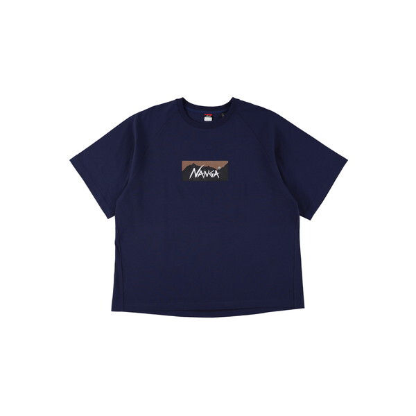 NANGA �i���K ECO HYBRID BOX LOGO LOOSE FIT TEE N2500-1M025Z130065 D.NVY [����T�V���c �����Y �t���[�T�C�Y]