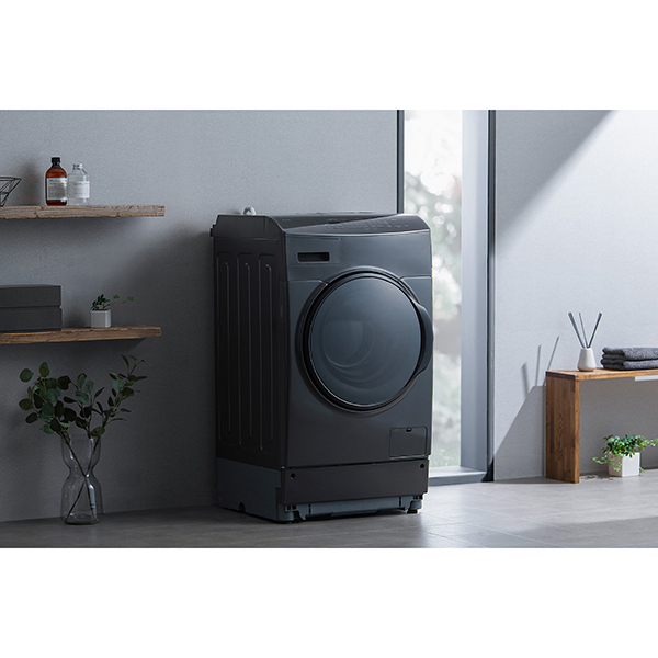 アイリスオーヤマ FLK852-B ブラック [ドラム式洗濯乾燥機 (洗濯8.0kg
